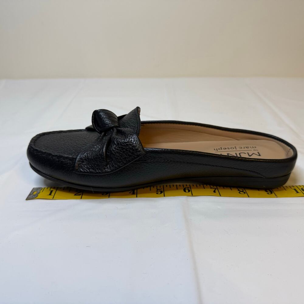 MJNY by Marc Joseph Diane St Black Leather Bow Mules 7 - Picture 5 of 11